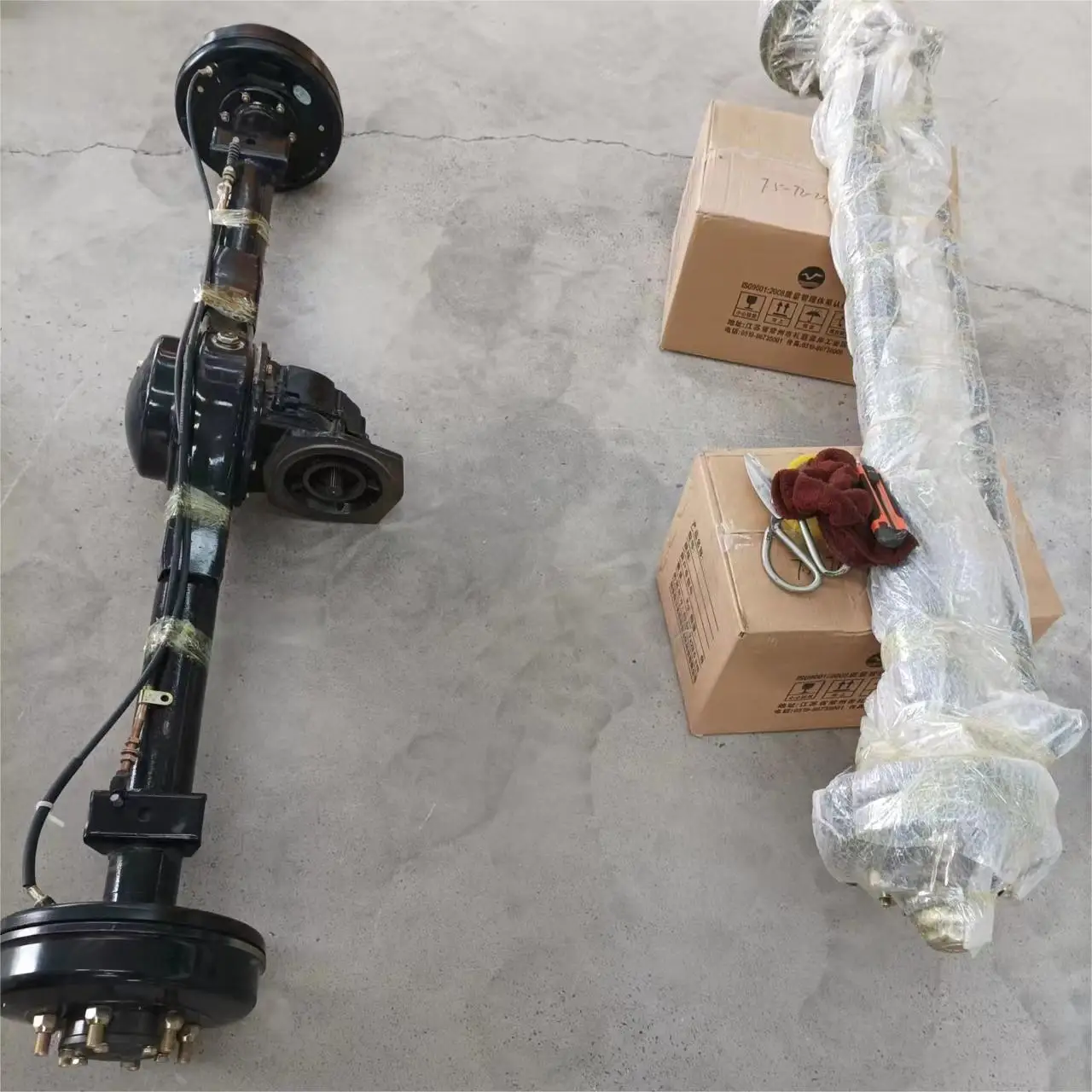 Electric sightseeing car bus  spare parts Electronic front rear axle  set   7.5KW motor electric sightseeing  bus vintage car