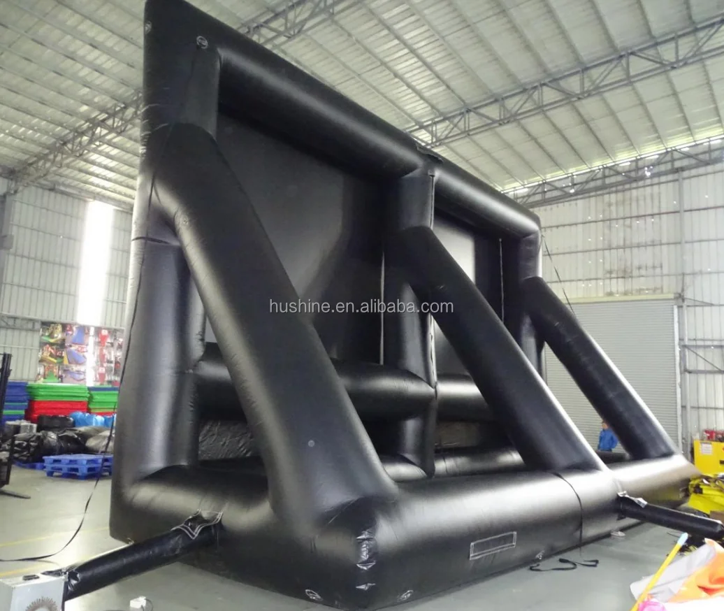 inflatable projector screen outdoor for Sale TV projector Theater cinema Commercial Large Black blow up inflatable movie screen