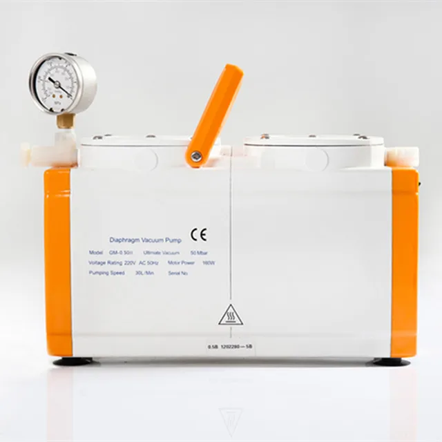 100% Oil-free  Diaphragm Vacuum Pump for Vacuum Glass Reactor and Rotary Evaporator with Electric Powered Lab Vacuum Pump