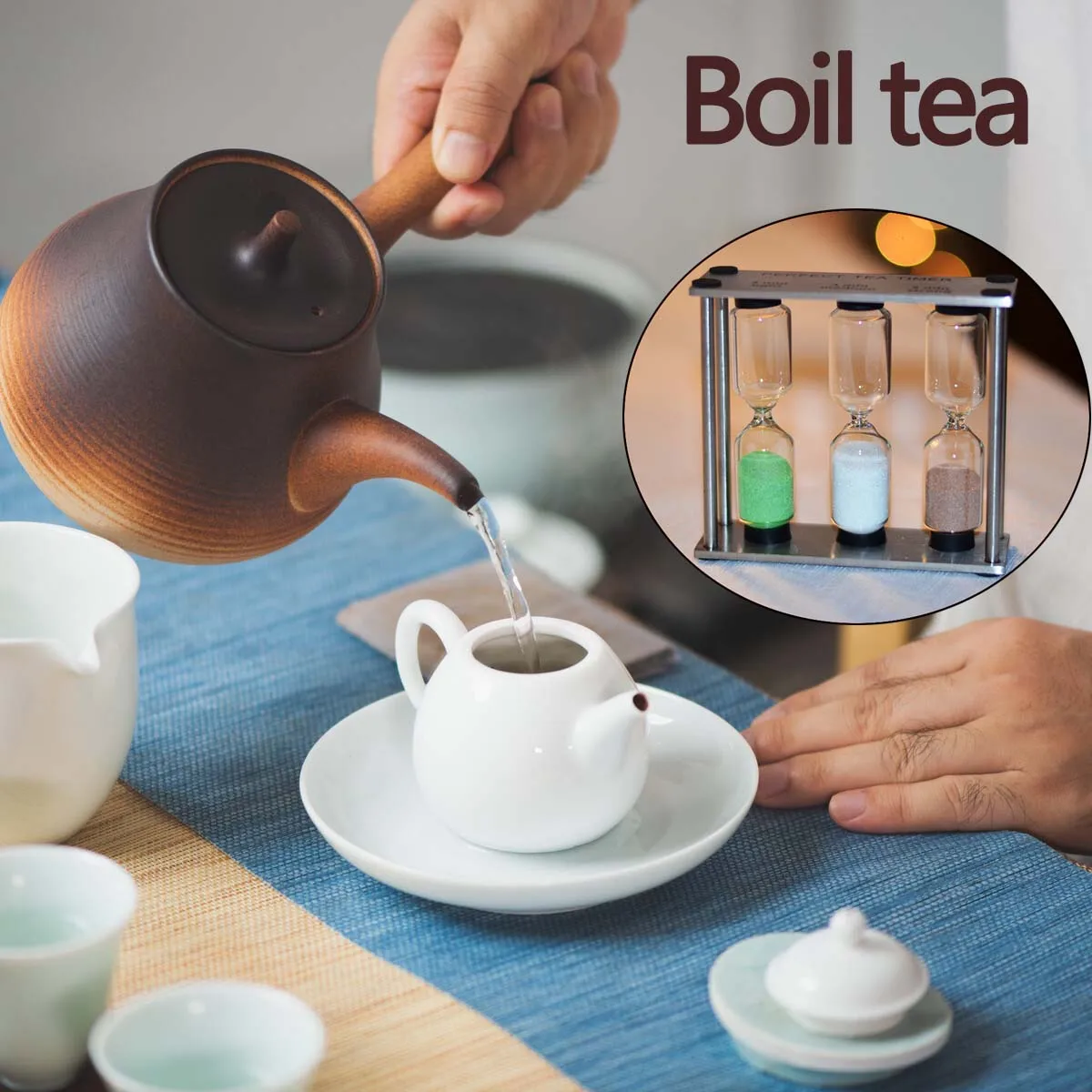 XINBAOHONG Traditional Design Metal Frame Tea Hourglass 3 4 5 Minute Wholesale Gift Item