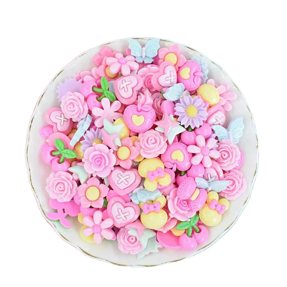 Cute Candy Cartoon Wholesale Kawaii Resin Flatback Cabochon Charms For Jewelry Making DIY Hair Pin Phone Case Slime Craft Toys