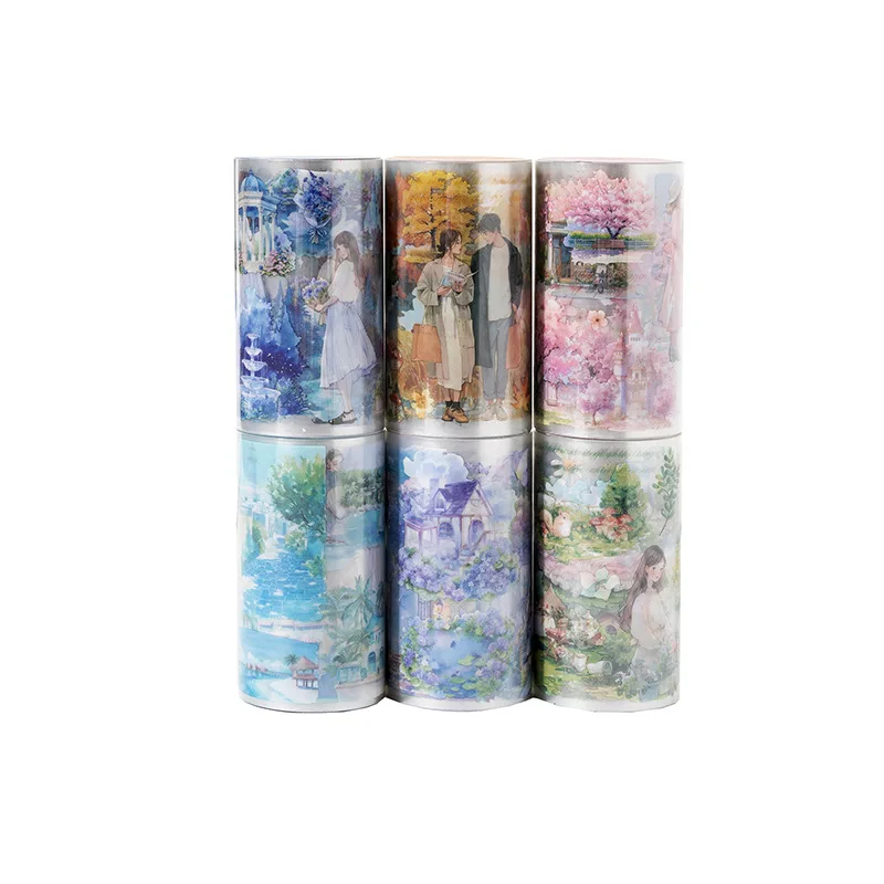 38*70mm beautiful scenery romantic boys and girls pet tape for scrapbooking or journaling