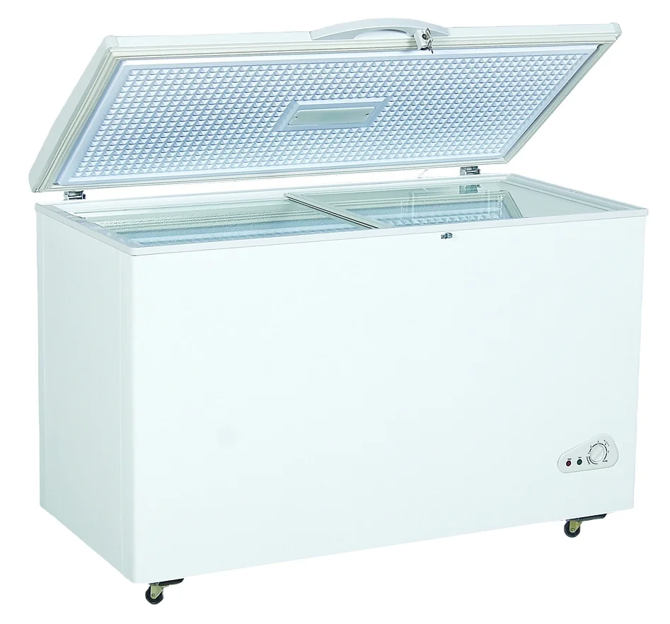 368L Durable China factory single door freezer horizontal household commercial freezer