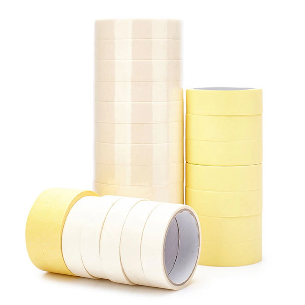 Professional india market masking tape jumbo roll thermal tape 150 degrees 140mic yellow color for house