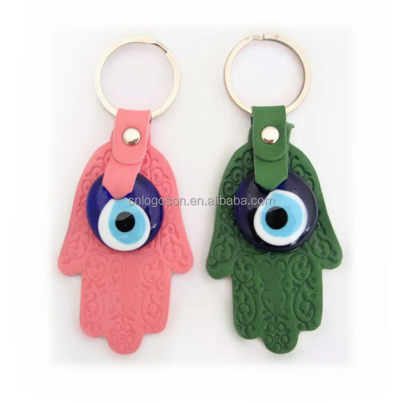 Good Luck Turkish Evil Eye Keyring Amulet Bag Charms Pendant Custom Evil Eye Keychain Gift