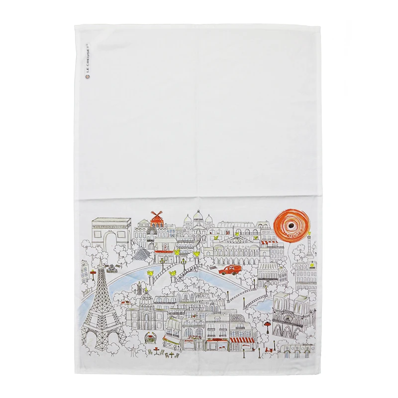 custom 100% cotton sublimation printed commercial kitchen tea towel