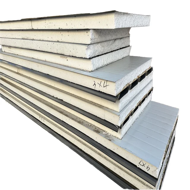 75mm Styrofoam Sheet Metal Walls 100mm 150mm Exterior Polyurethane Foam Line with Sty Eps Sandwich Panels