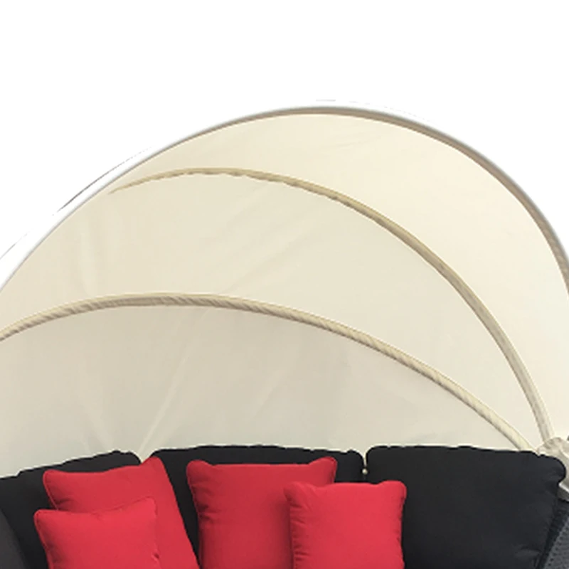 OEM Acceptable Natural Rattan Waterproof Patio Wicker Day Bed Furniture