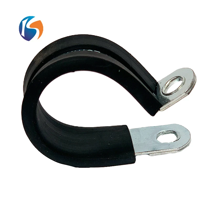Factoey price P type rubber lined hose clips rubber clamp