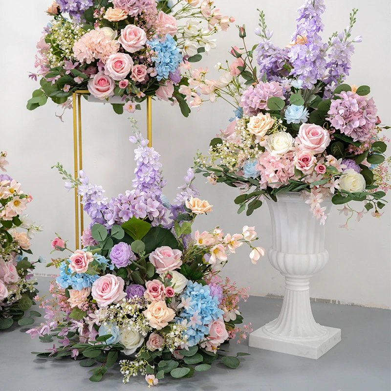 Wholesale Pink Purple Centerpieces Flowers For Wedding Table Center Pieces Wedding Flower Ball Decoration
