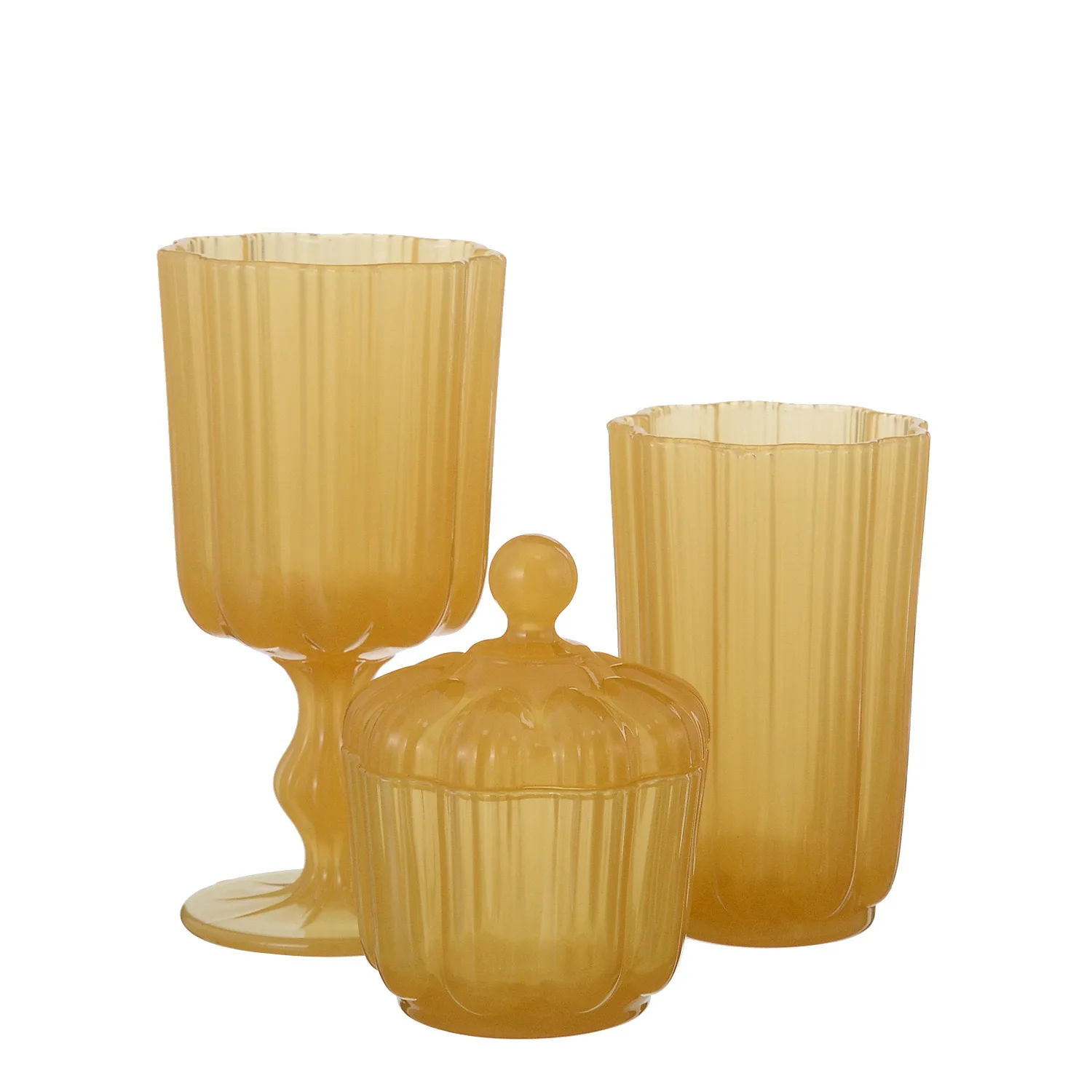 Vintage color gradient goblet Crystal Champagne Cup Creative Juice Glass