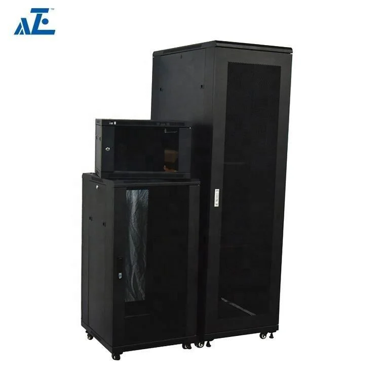 AZE 42U 45U Floor Standing Network Cabinet Rack Server Box Enclosure with Locking Front Glass Door 1200mm Deep