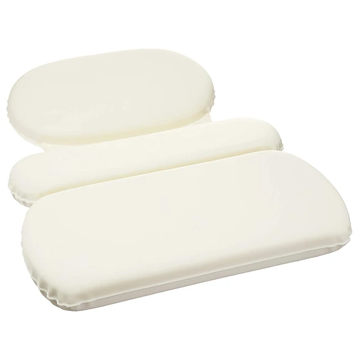 Bath Tub Pillow Almohada de banera Neck Shoulder Spa Bath Pillow with Suction Cups Waterproof 3 Panel Bath Tub Pillow
