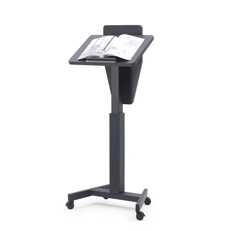 
Factory Custom Modern Iron Frame Melamine Folding Wood Rostrum Pulpit 