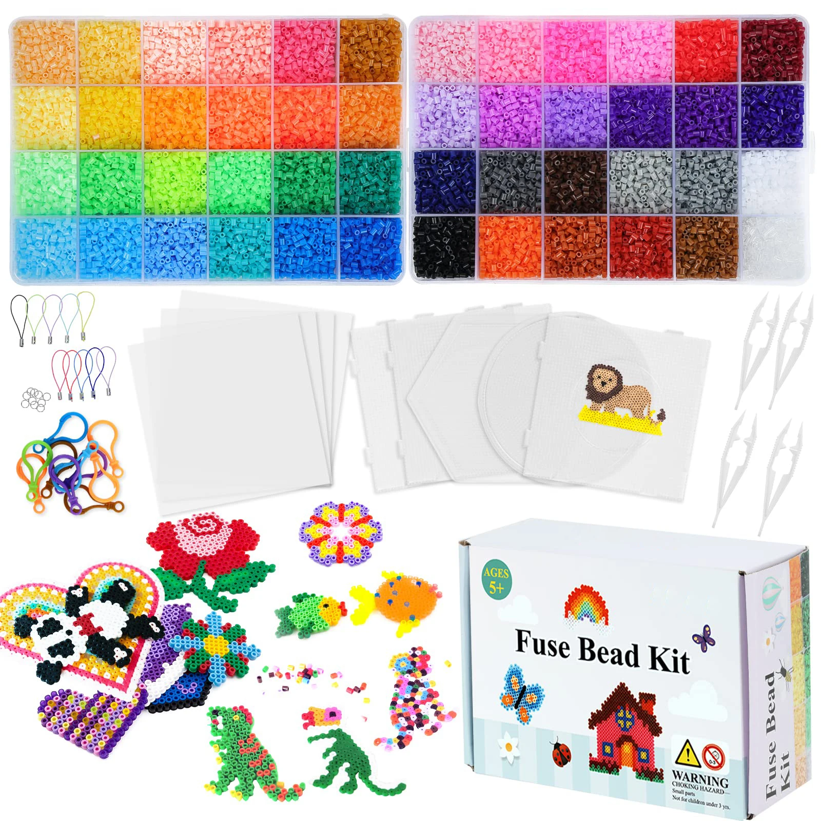 Factory wholesale Mini Fuse Beads Kit 2.6mm Beads Tiny Melty Beads in 48 Colors for Boys and Girls Fuse Set