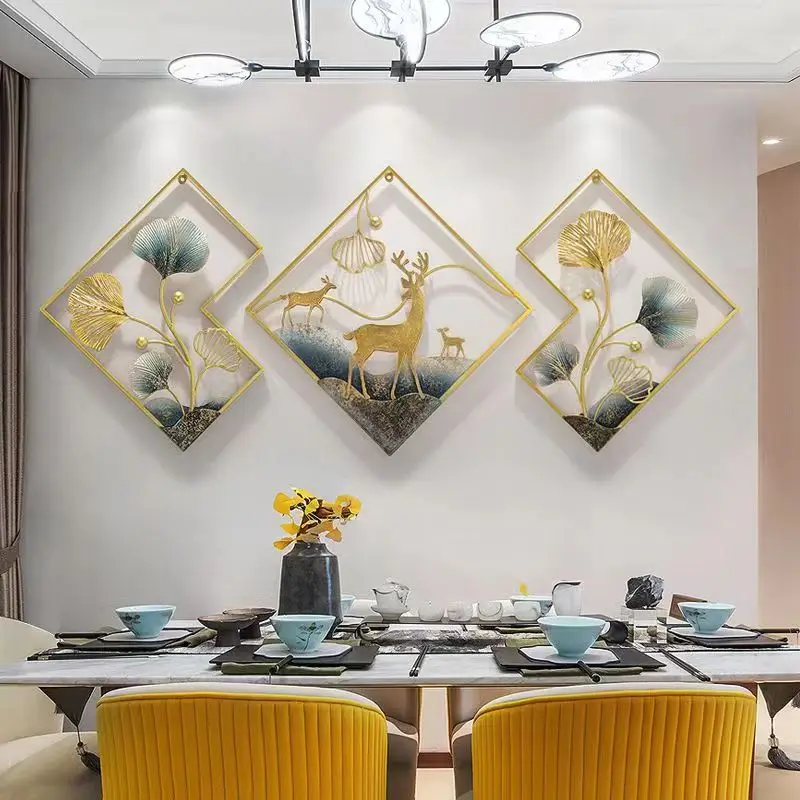 New Design Golden Lucky Deer Combination Wall Decoration