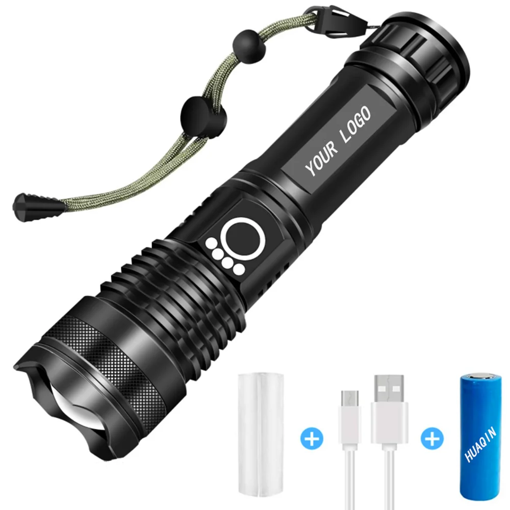 HOT Sell XHP50 Water Resistance ZOOM 2000 Lumen Led Flashlight, Emergency LED XHP50.2 USB Rechargeable Torch Light For Camping