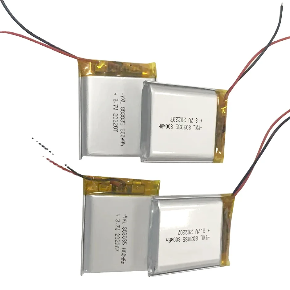 pure cobalt polymer  lithium ion battery full capacity  customized certificated  battery 3.7V 800mah YXL803035