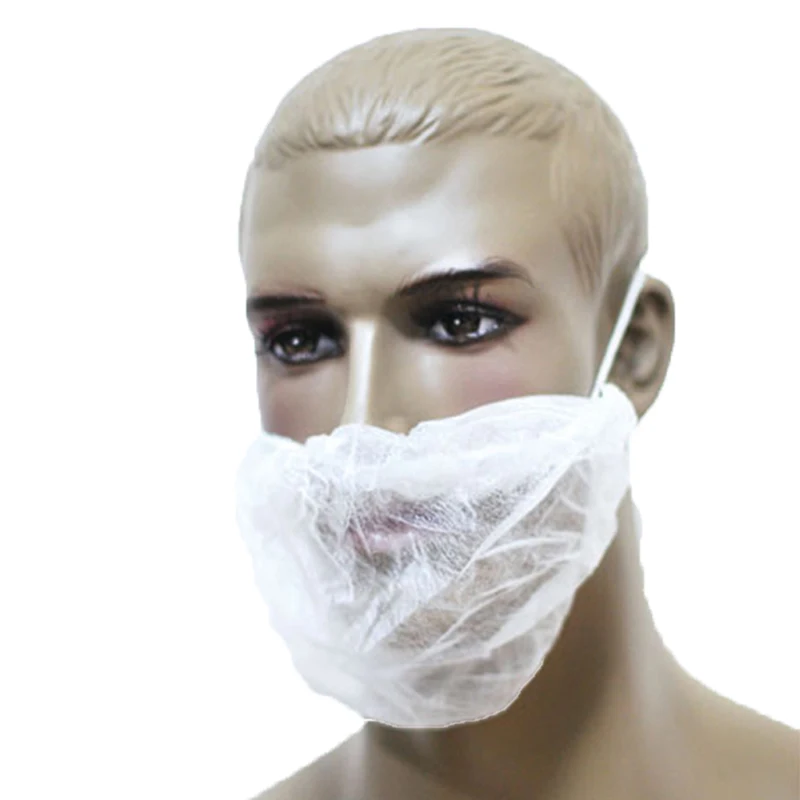 Disposable Nonwoven Beard cover with single and double elastic
