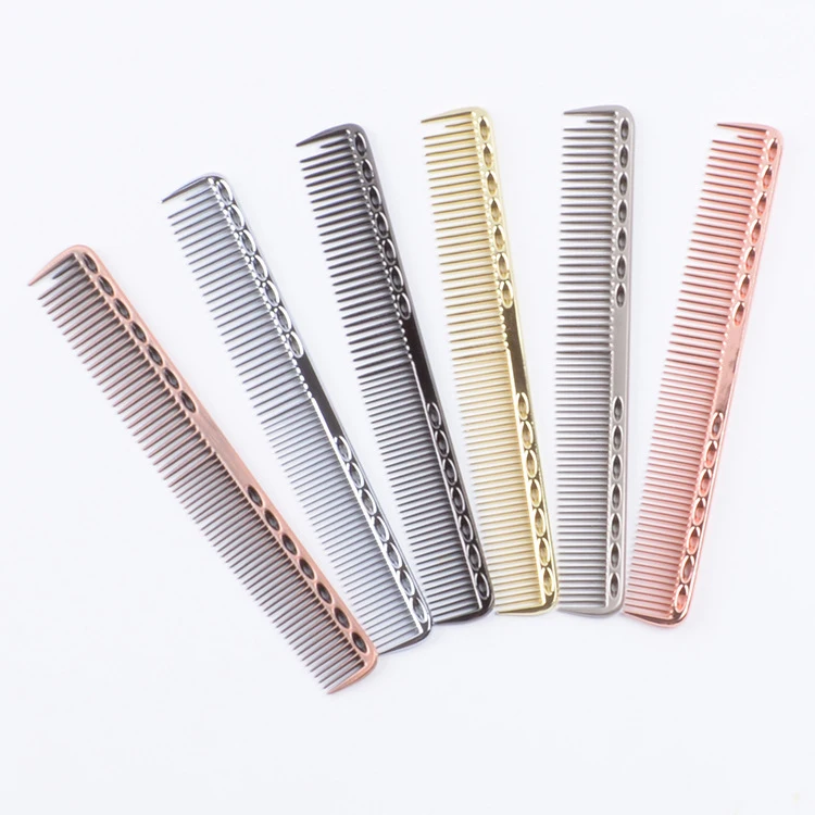 Salon Professional Hairdressing comb Aluminum Antistatic Comb Metal Hair Comb For Barber