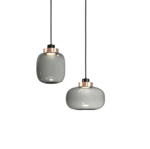 Simig освещение оптовая продажа Современный светодио дный дымовой стеклянный абажур Фонарь подвесной светильник для дома украшение столовой