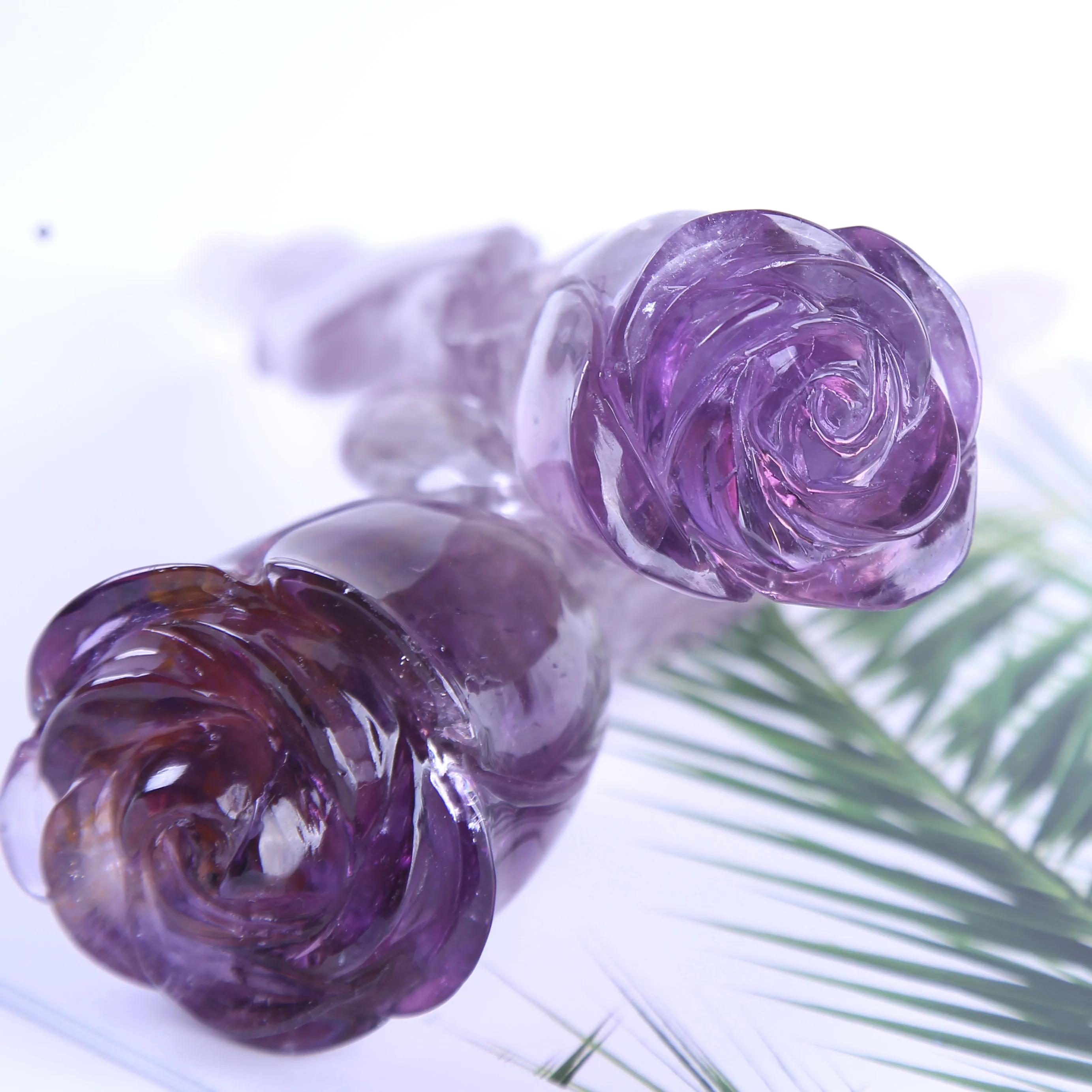 
Natural Purple Crystal Quartz Rose Points Amethyst Points Brazil Amethyst Rose Wands Points 