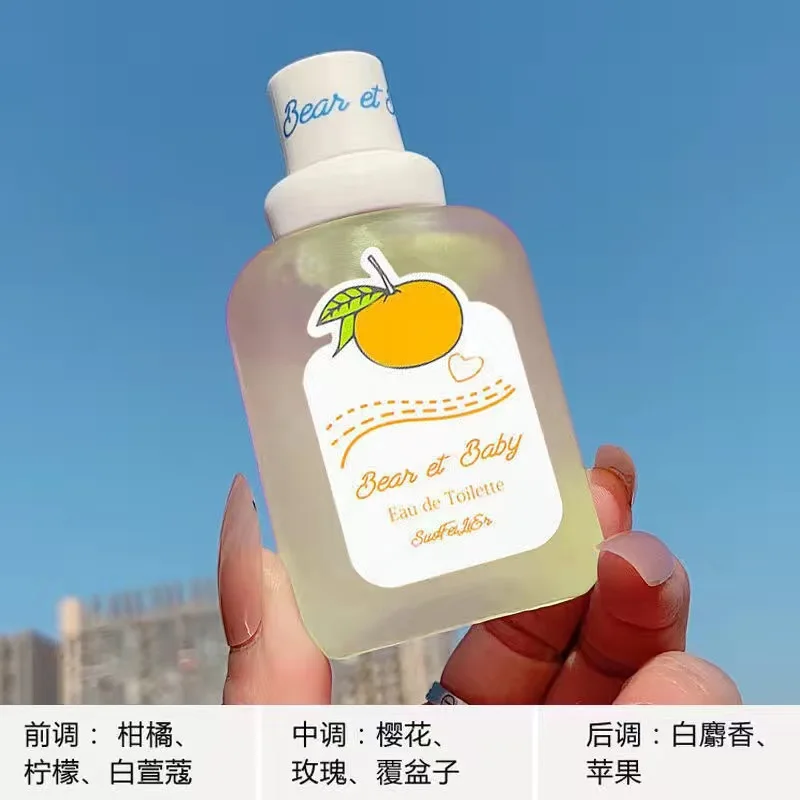 Oem Pink Box Bear Baby Perfume Girl Student Baby Peach Milk Light Kid Perfume Spray Body Mist