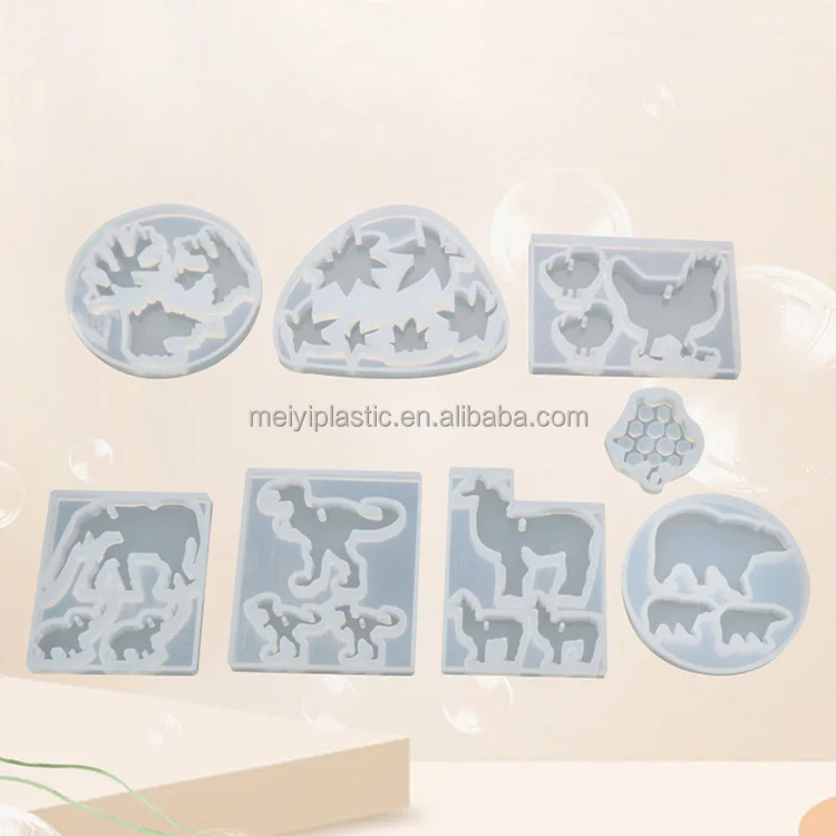 DIY  Crystal glue animal elephant chick camel dinosaur grape silicone resin  mold handmade