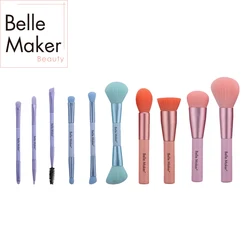 Free Sample Makeup Brushes Handle Makeup Brush Set/Custom Logo 10pcs interchangeable hair eyelash eyeshadow brush de brochas
