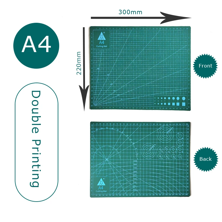 OEM flexible durable double size printing standard grip silicone silhouette cameo a4 cutting mat for cricut