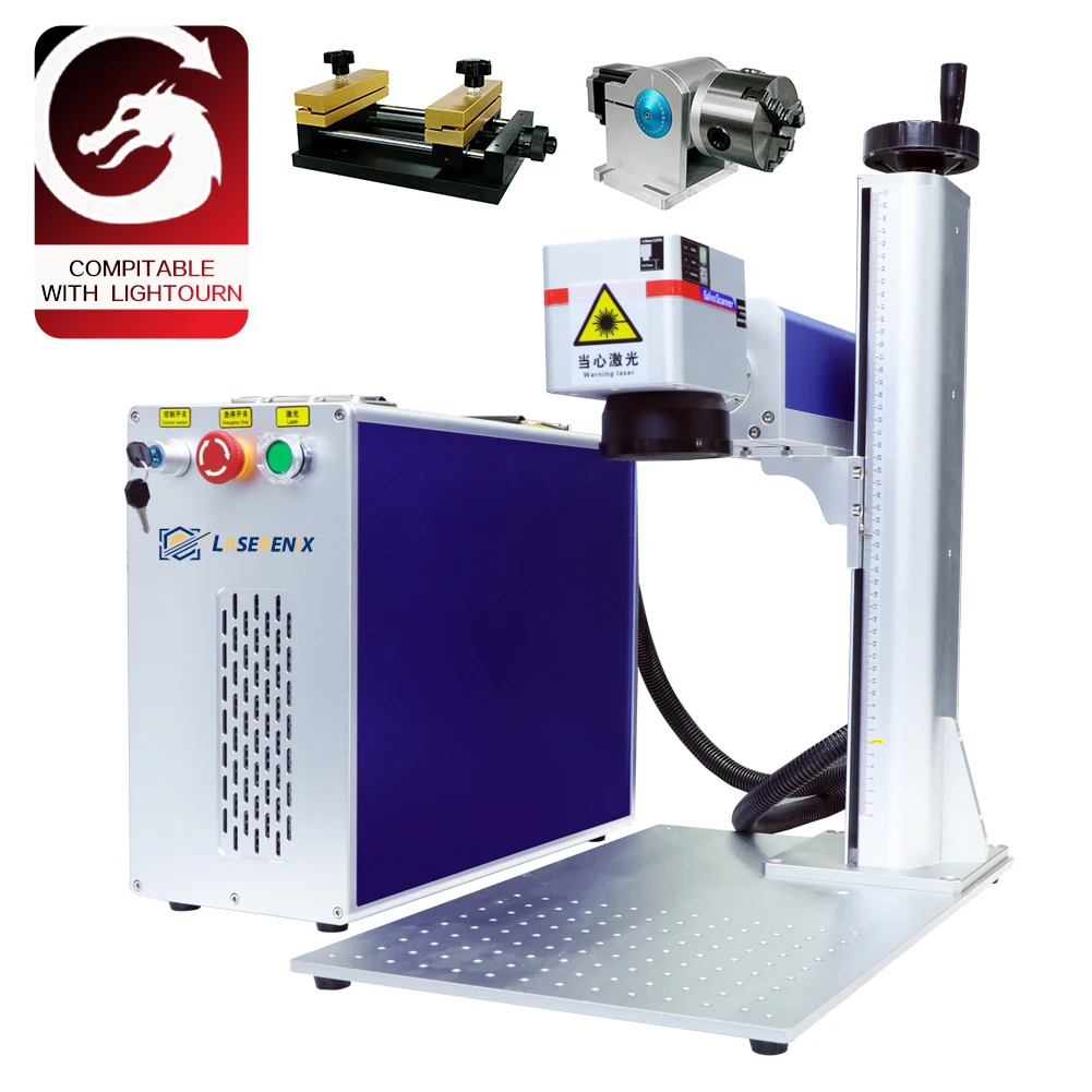 20w 30w Split Type Raycus fiber laser marking machine for Label Logo Keyboard Metal Jewelry Stainless Steel