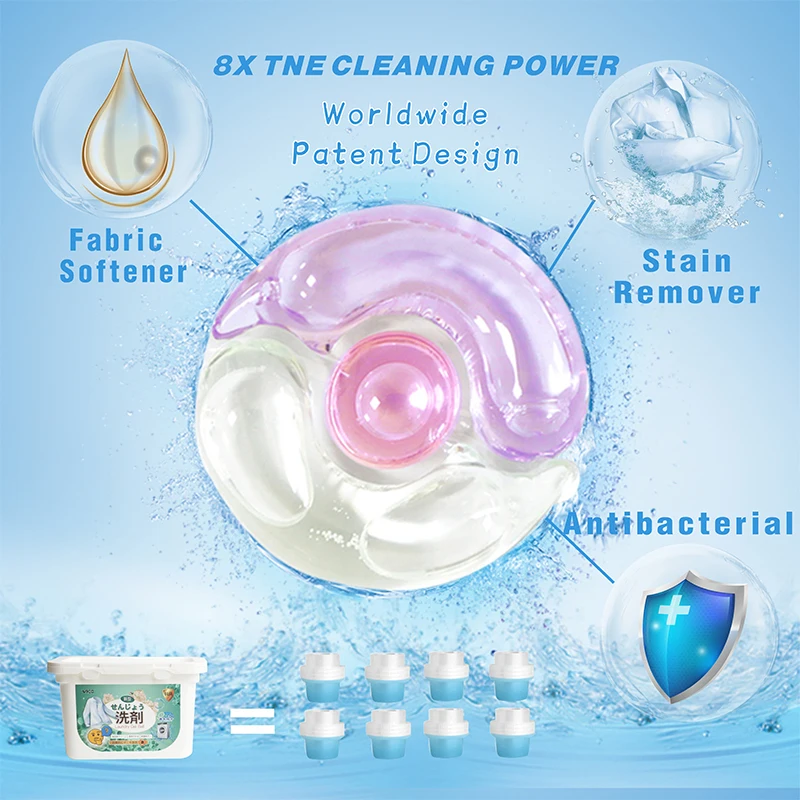 Concentrated Laundry Detergent clean clothes Detergent Pods Cloth Washing Capsules Laundry Pods With Charming Fragrance