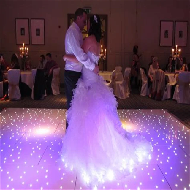 Acrylic star effect luminous floor tiles LED dance floor for wedding party decoration