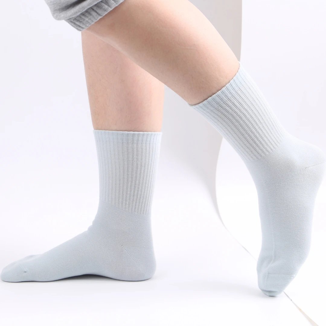 Cotton Knitted Brown Women Socks Fashion Casual Solid Loose Cute Girls Embroidered High Socks Spring winter Wholesale