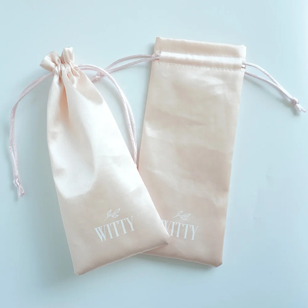 Wholesale Factory cheap  Luxury Private Label logo Custom Printed Bags Satin Bag Extension Packaging hair bags