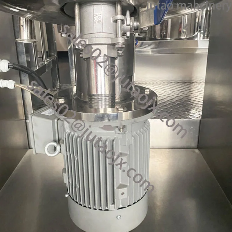 Lotion Cream Making Mixing Vacuum High Shear Emulsifier Mixer Machine With Hydraulic Lifting