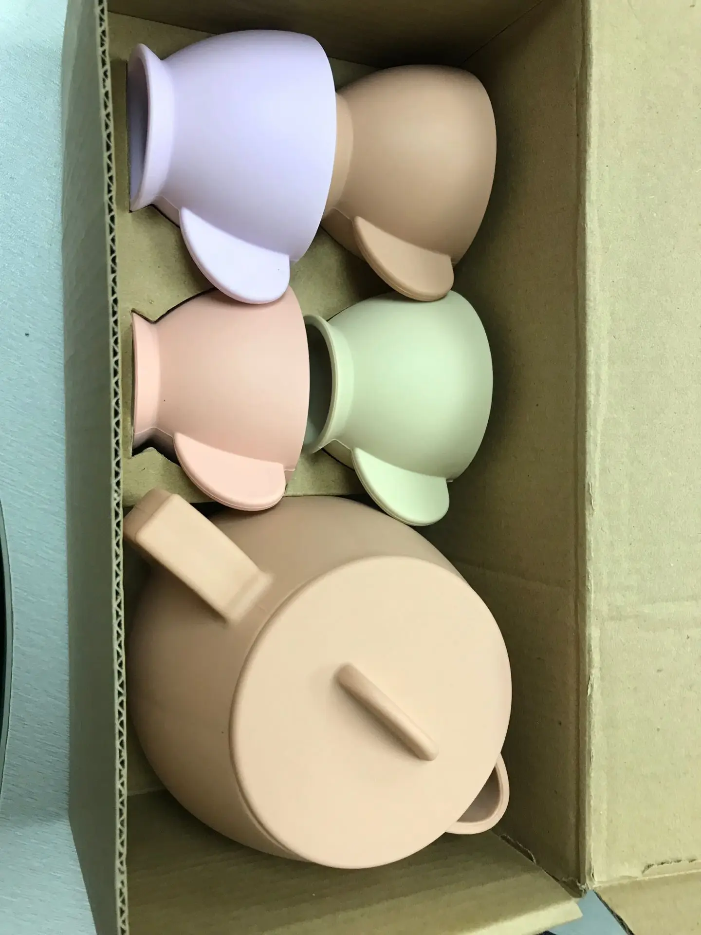 BPA Free No Plastic Environment-friendly Materials Toys Tea Set, Motor Skills, Language & Communication Kids Role Play Toys