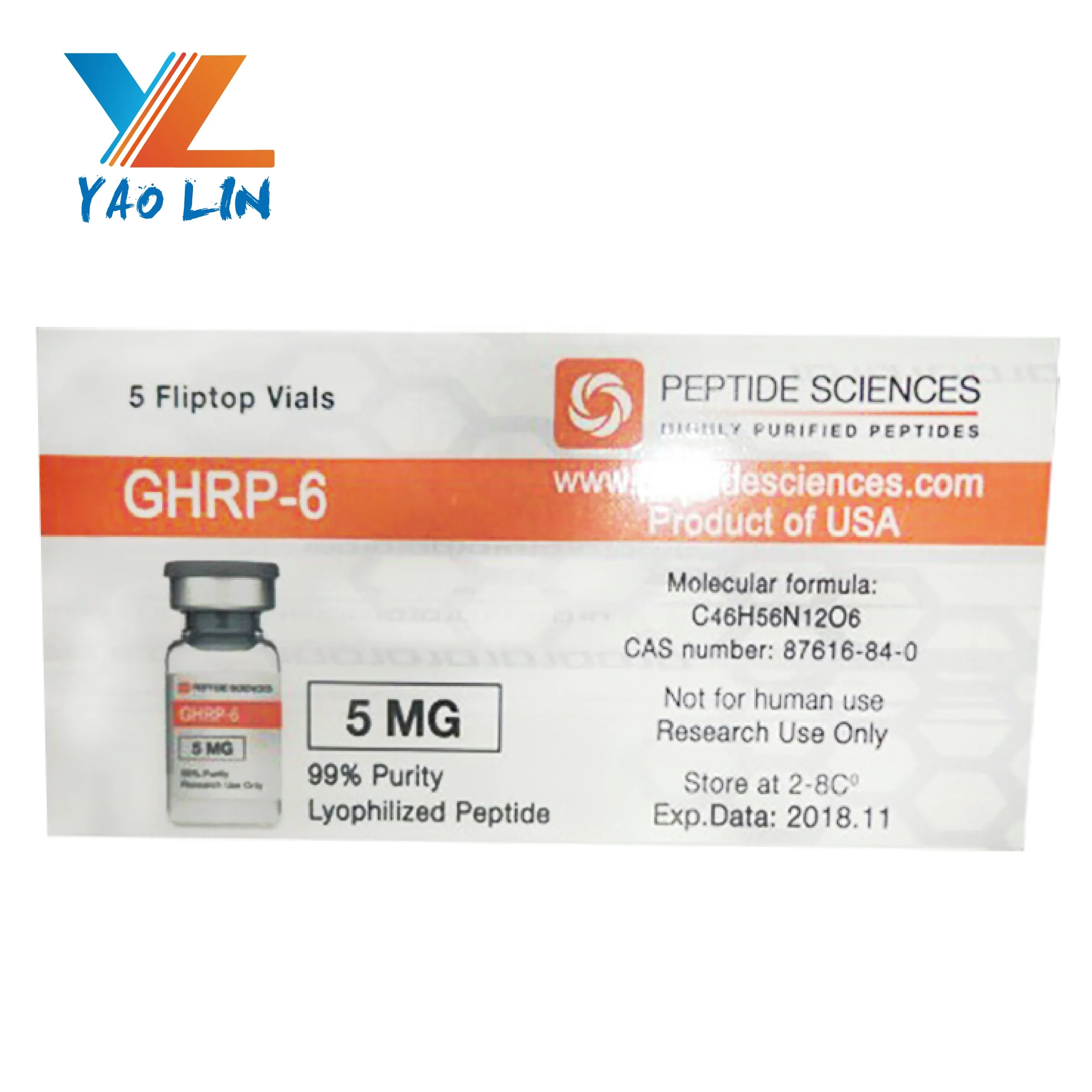 custom printing 2ml x 10 bottles 10IU vial H G H packaging boxes for peptides