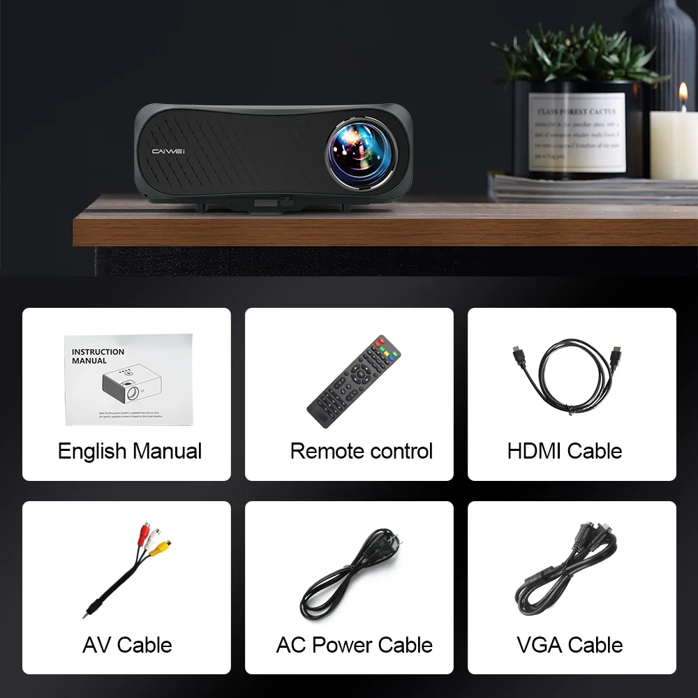 Mini Projector Android 9.0 2.4g 5g Wifi Projector 4k Hd In Beamer Home Cinema Led Video Projector
