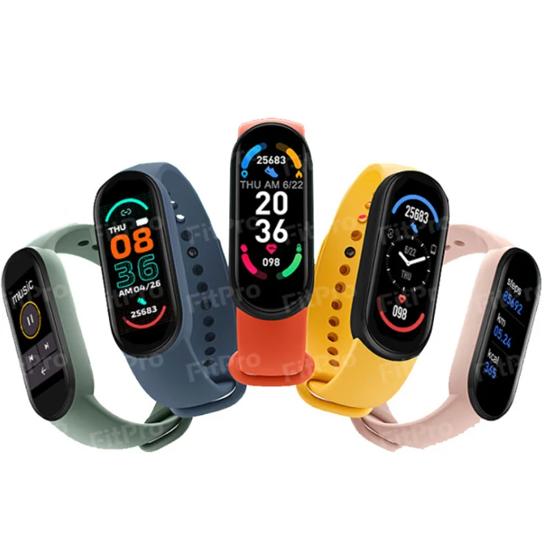 2021New M6 Smart Band Watch Bracelet Wristband Fitness Tracker Blood Pressure Heart Rate BP Monitor Waterproof
