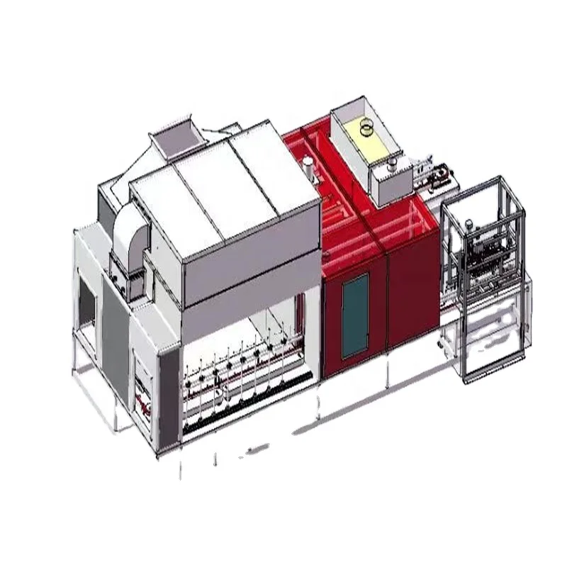 Electrostatic Powder Coating Spray Booth Together Steel Customized 2000w Electric Powder Coating Oven Static Powder Coating Line