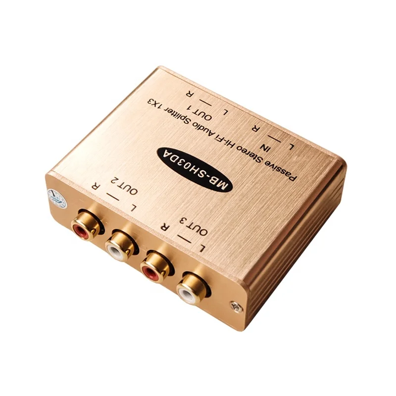  1X3 RCA стерео HiFi аудио сплиттер 1 вход 3 выхода адаптер очистить шум/звуковой сигнал для усилителя