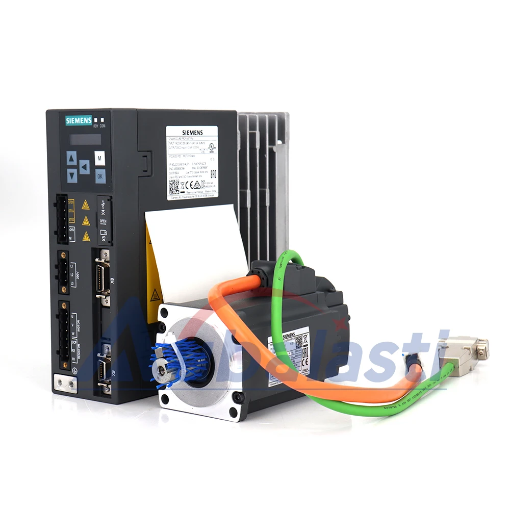 Siemens Servo Motor 1FL6034-2AF21-1LA1 400W 1.27NM 3000RPM and Servo Driver 6SL3210-5FB10-4UF1