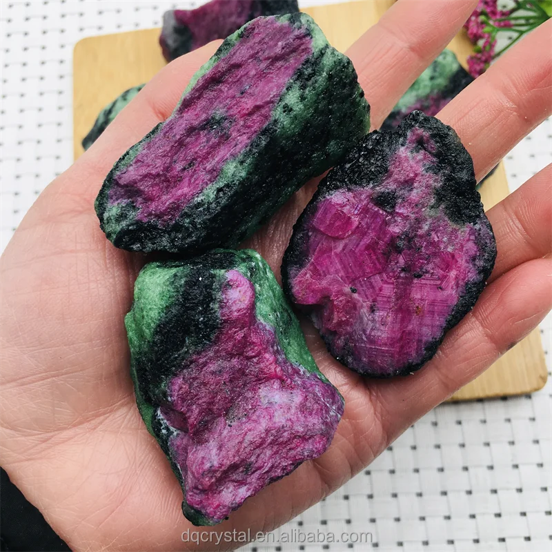 Wholesale natural Crystal high quality ruby zoisite raw stone healing crystal quartz ruby rough gemstone crafts