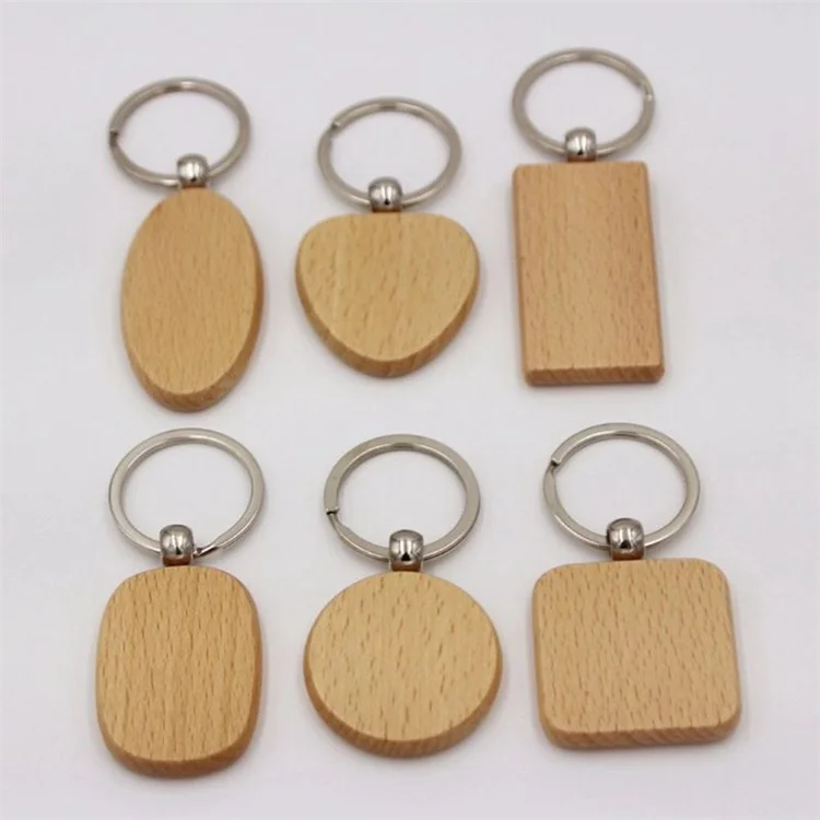 2024 Wooden Keychain Blank Custom Logo for Personalized DIY Crafts Round Wood Keyring Blanks for DIY Key Chains Christmas