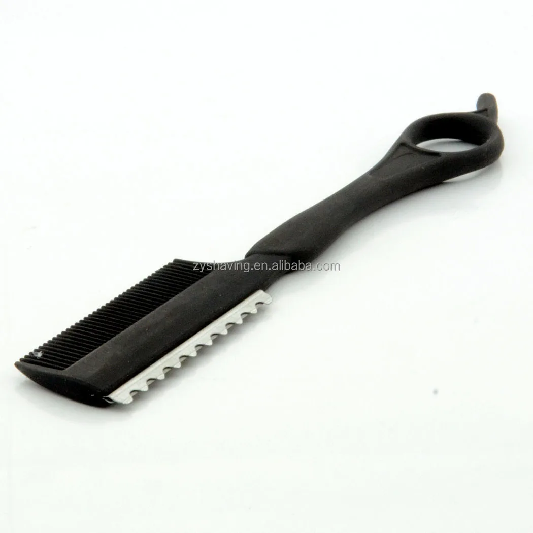 Razor Comb with 1 Pieces Razors, Hair Cutter Comb Cutting Scissors,Hair Thinning Comb Slim Haircuts Cutting Tool