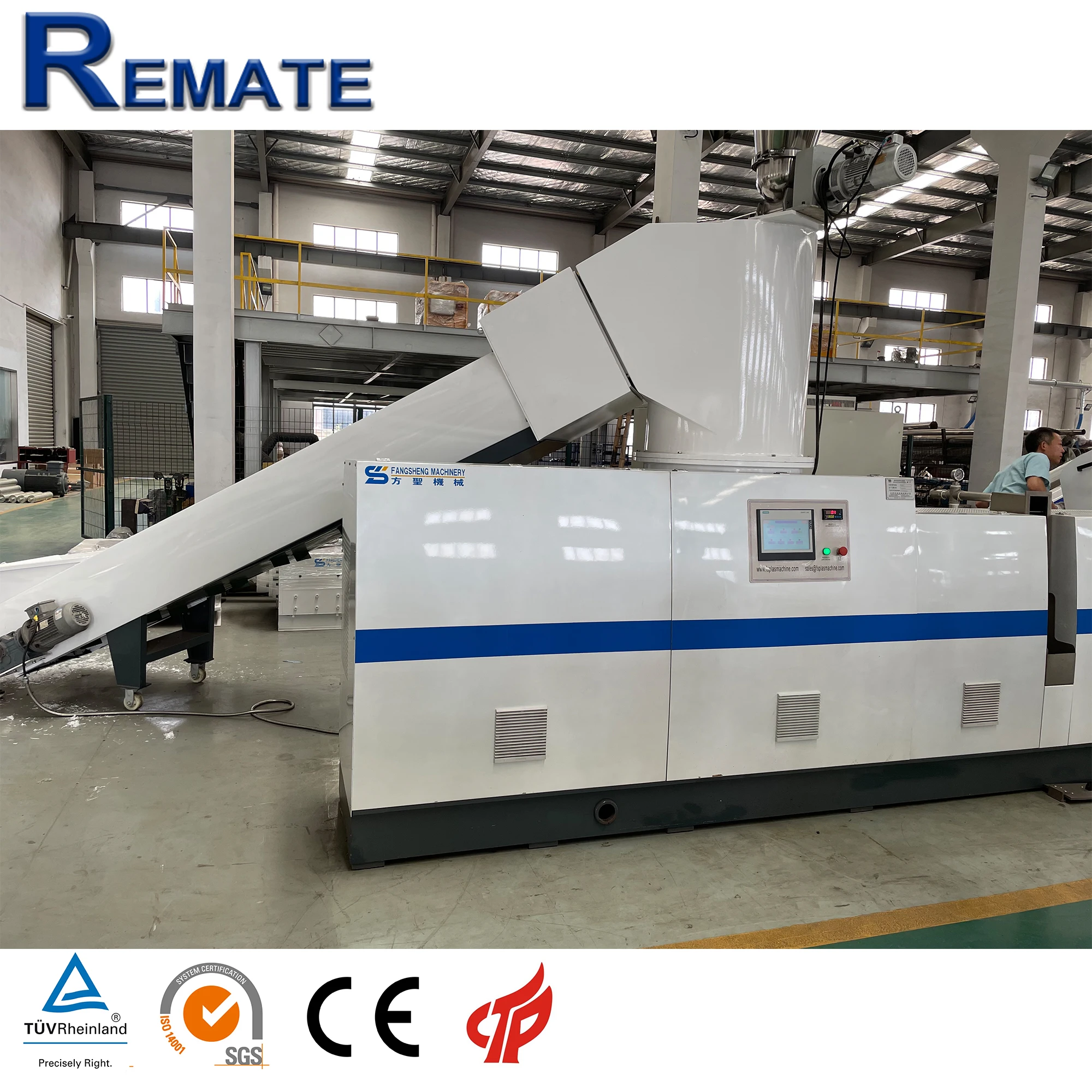 Single Screw Granulator Extruder Plastic Waste Pe Pp Pellet Extruder