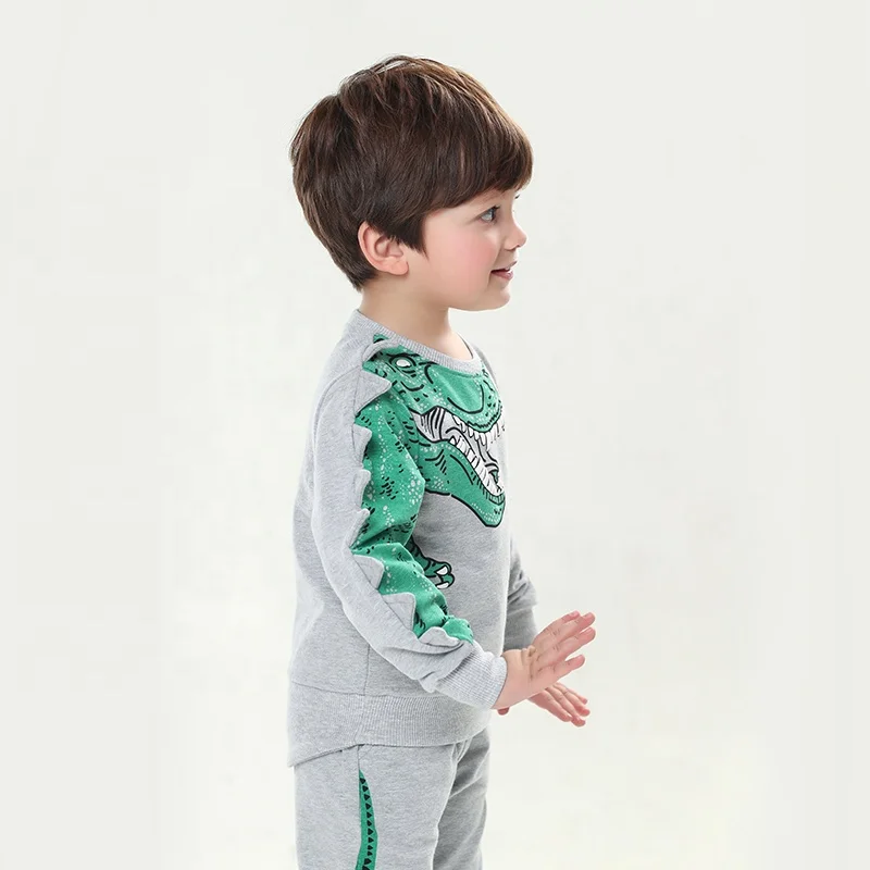 
Cute print factory direct kids clothes wear boy baby sweatshirt for kids with dinosaurs printing 