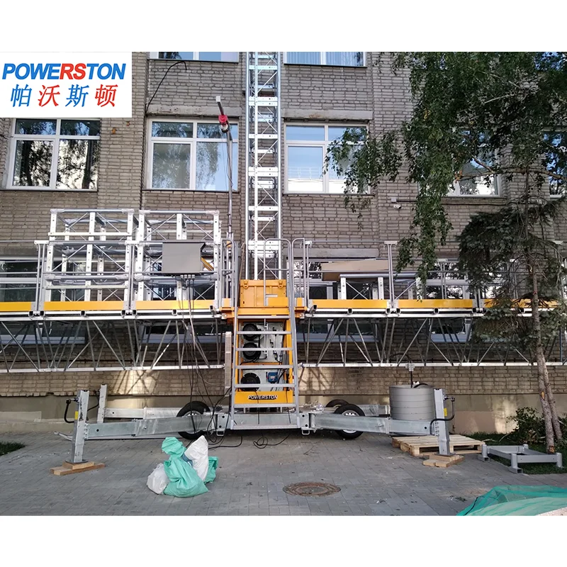 Professional Manufacturer Electric Scaffold Lift Mobile Mast Climbing Equipments Platform For Builders