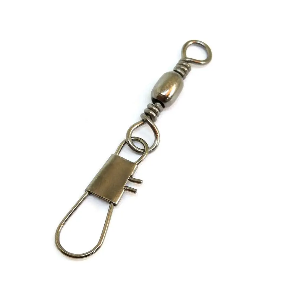 500 pieces  fishing Barrel Swivels with Inter-lock Snap Stainless steel Bass Fishing Tackle Sea Carp Fishing Fish Connector